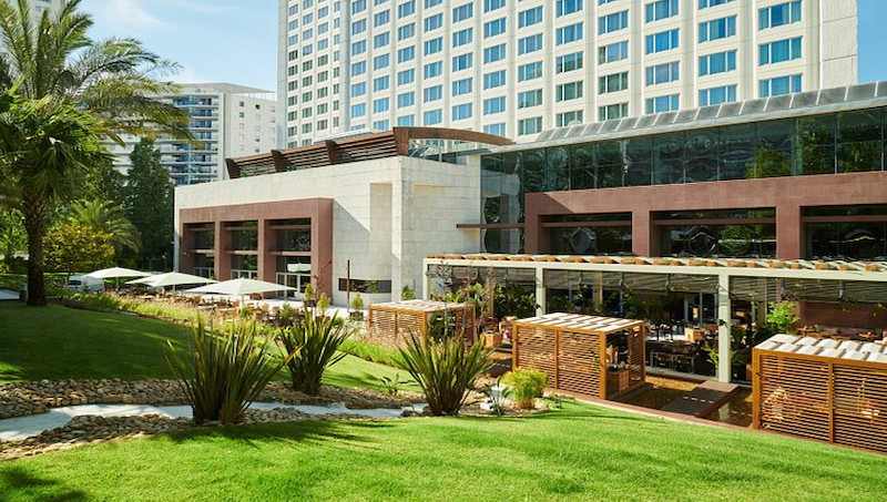 gardens and outdoor terrace